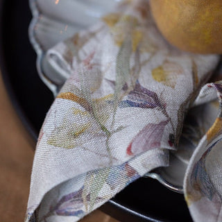 Meadow on Natural Linen Napkins Set of 2 - Linen Tales 2