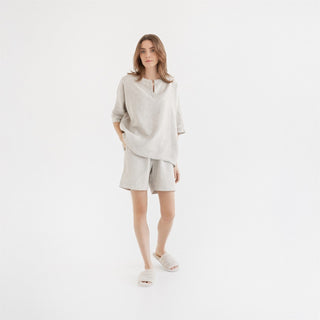 Melange Linen Clover Pyjama Set - Linen Tales 