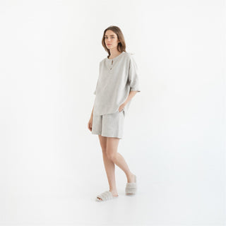 Melange Linen Clover Pyjama Set - Linen Tales 