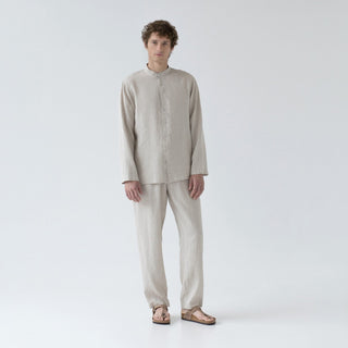 Melange Linen Currant Loungewear Set - Linen Tales 