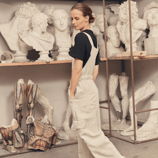 Melange Linen Elm Overalls - Linen Tales 