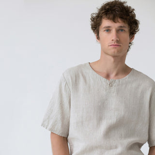 Melange Linen Fern Pyjama Set - Linen Tales 