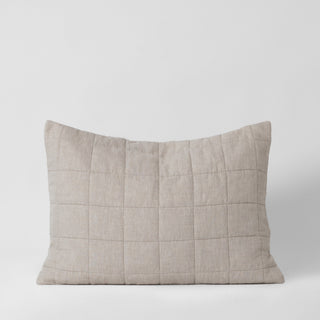 Melange Linen Quilted Pillow Sham - Linen Tales 