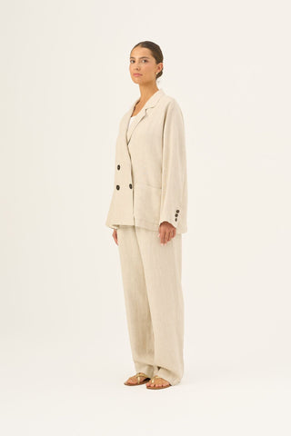 Melange Linen Ventus Jacket - Linen Tales Global 4