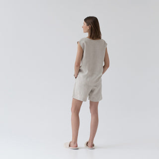 Melange Linen Verbena Pyjama Set - Linen Tales 3