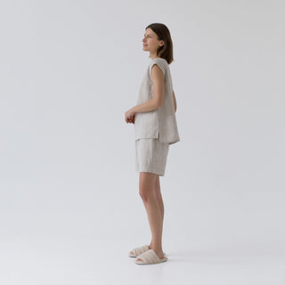 Melange Linen Verbena Pyjama Set - Linen Tales 