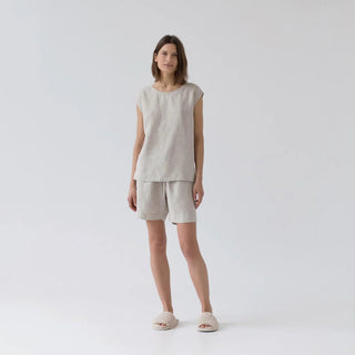 Melange Linen Verbena Pyjama Set - Linen Tales 