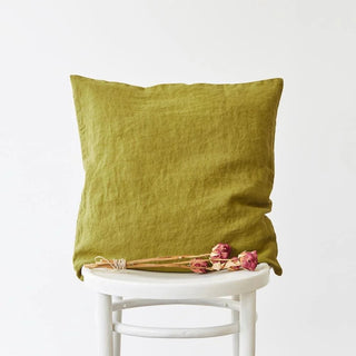 Moss Green Linen Cushion Cover - Linen Tales 