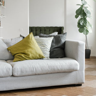 Moss Green Linen Cushion Cover - Linen Tales 