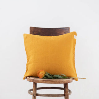 Mustard Linen Cushion Cover - Linen Tales 