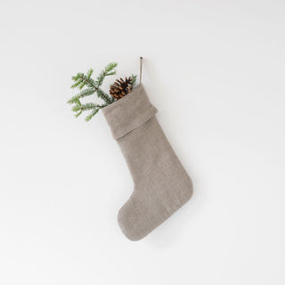 Natural Christmas Stocking - Linen Tales Global 1