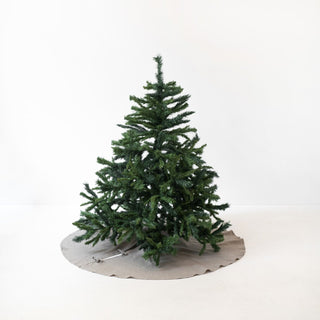 Natural Linen Christmas Tree Skirt - Linen Tales Global 1