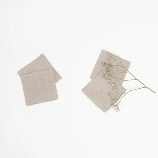 Natural Linen Coasters Set of 4 - Linen Tales 