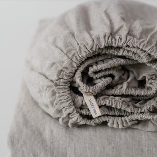 Natural Linen Fitted Sheet - Linen Tales 