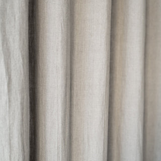Natural Linen Night Time Rod Pocket Curtain Set of 2 - Linen Tales 