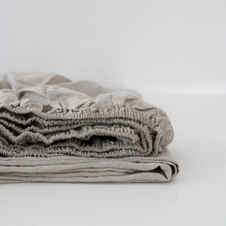 Natural Linen Fitted Sheet - Linen Tales 