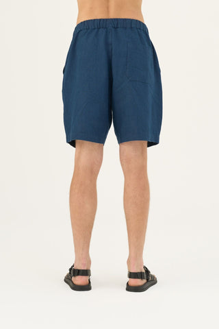 Navy Linen Amabilis Shorts - Linen Tales Global 5