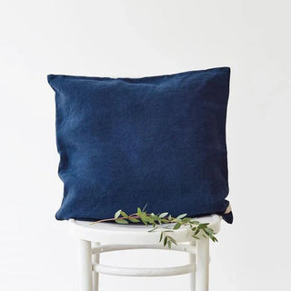 Navy Linen Cushion Cover - Linen Tales 