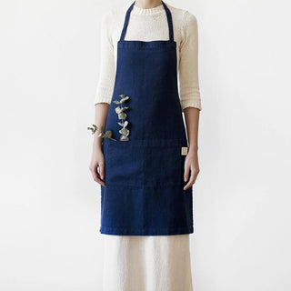 Navy Linen Daily Apron - Linen Tales 
