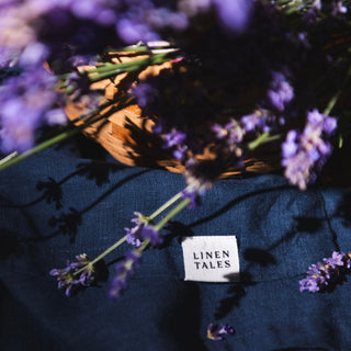 Navy Linen Table Runner - Linen Tales 
