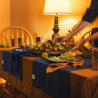 Navy Linen Table Runner - Linen Tales 4