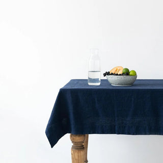 Navy Linen Tablecloth - Linen Tales 