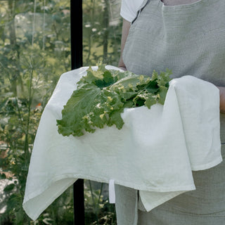 Off - White Linen Kitchen Towel - Linen Tales 