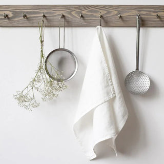 Off - White Linen Kitchen Towel - Linen Tales 