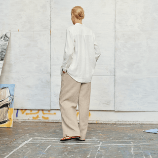 Optical White Linen Azalea Shirt - Linen Tales 2