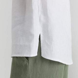 Optical White Linen Daffodil Top - Linen Tales 2