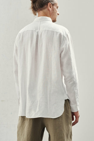 Optical White Linen Larch Shirt - Linen Tales Global 2