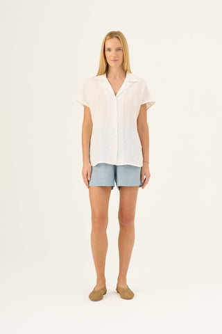Optical White Linen Melody Shirt - Linen Tales Global 2