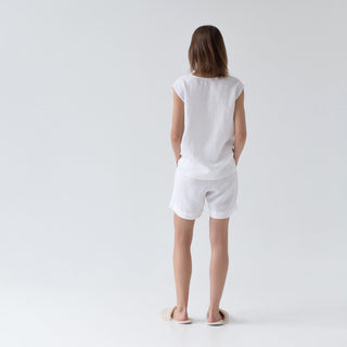 Optical White Linen Verbena Pyjama Set - Linen Tales 2