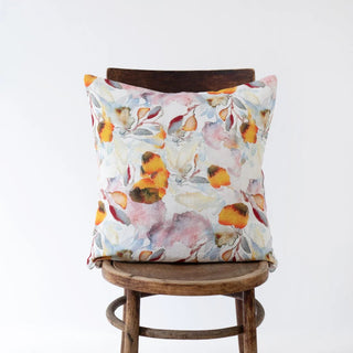 Orange Flow Linen Cushion Cover - Linen Tales 