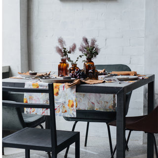 Orange Flow Linen Table Runner - Linen Tales 4