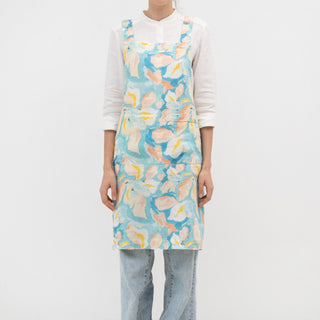 Pastel Iris Linen Crossback Apron - Linen Tales 