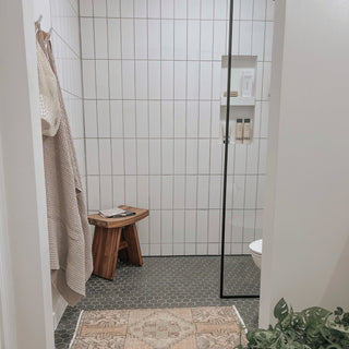 Powder Linen & Cotton Honeycomb Waffle Towel - Linen Tales 5