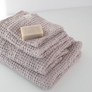Powder Linen & Cotton Honeycomb Waffle Towel - Linen Tales 3