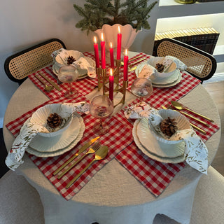 Red Gingham Linen Placemat - Linen Tales 2