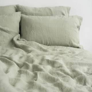 Sage Linen Duvet Cover Set - Linen Tales 