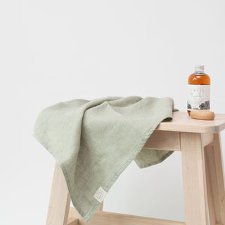 Sage Linen Fine Waffle Towel - Linen Tales 