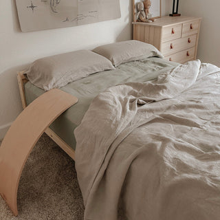 Sage Linen Flat Sheet - Linen Tales 