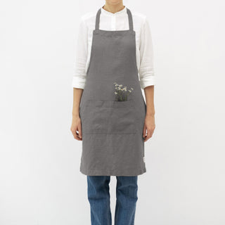 Stone Linen Daily Apron - Linen Tales 