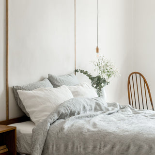Thin Black Stripes Bedding Bundle - Linen Tales Global 