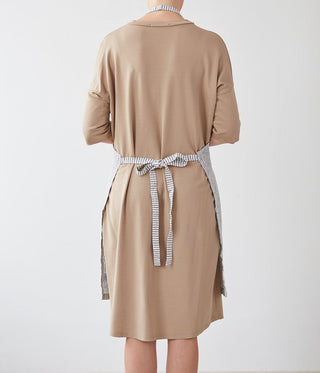 Thin Black Stripes Linen Daily Apron - Linen Tales 