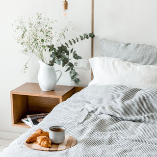 Thin Black Stripes Linen Pillowcase - Linen Tales 4