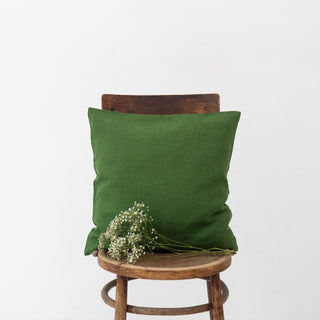 True Green Linen Cushion Cover - Linen Tales 
