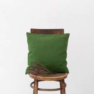 True Green Linen Cushion Cover - Linen Tales 