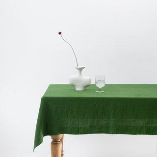 True Green Linen Tablecloth - Linen Tales 