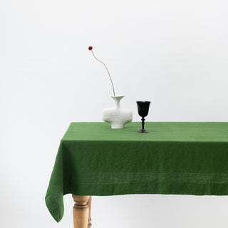 True Green Linen Tablecloth - Linen Tales 
